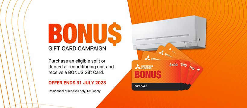 Mitsubishi Electric 2023 Gift Card Cashback